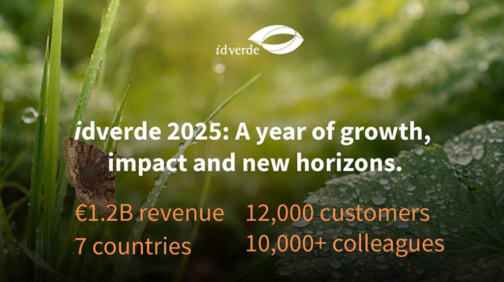 idverde teams and projects across Europe illustrating the Group’s strong 2025 performance and continued growth.